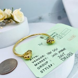 Juicy Couture 2013’s Vintage Gold Tone Classic Skeleton Cuff Bracelet signature